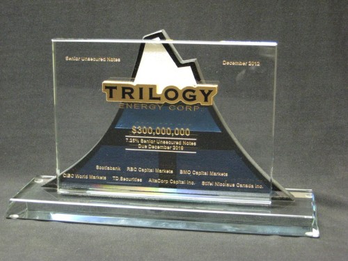 custom award, granite and crystal corporate gift, trophies